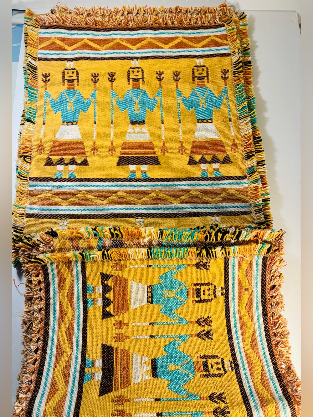 Vintage southwestern Yei Dancer Table Runner & Placemats
